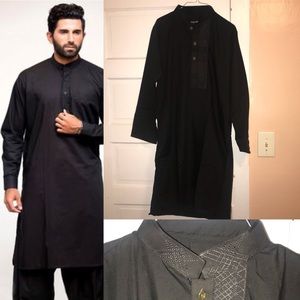 Men’s Brand New Shalwar Kameez Black Pakistani